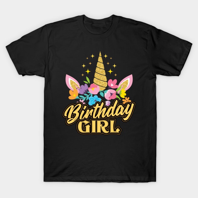 Birthday Girl Unicorn T-Shirt by aneisha